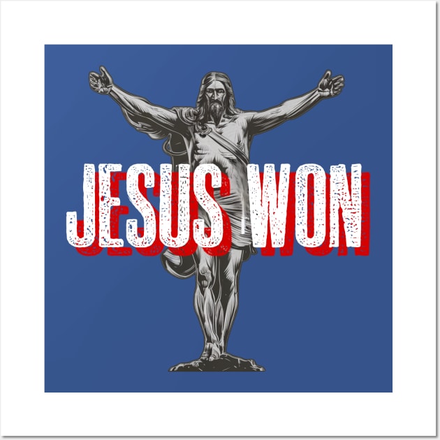 Jesus Won Wall Art by Qrstore